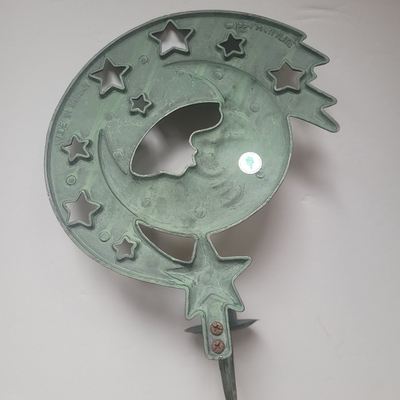 PartyLite Sun Moon Stars Sconce Candle Holder Set Green 1994 - Picture 4 of 7